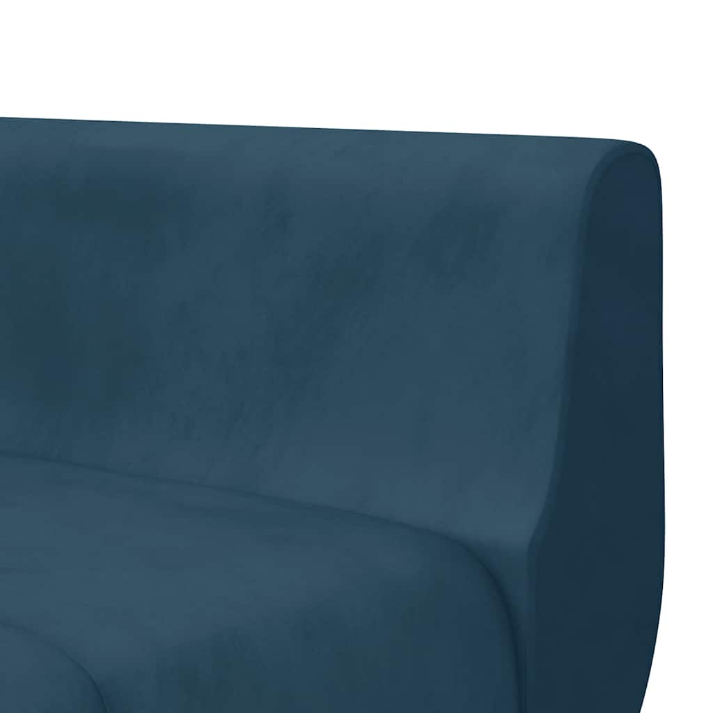 Καναπές Κρεβάτι Γωνιακός Μπλε 275 x 140 x 70 εκ. Βελούδινος