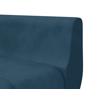Καναπές Κρεβάτι Γωνιακός Μπλε 275 x 140 x 70 εκ. Βελούδινος