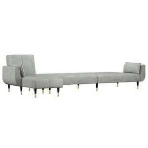 Καναπές Κρεβάτι Γωνιακός Αν. Γκρι 275 x 140 x 70 εκ. Βελούδινος