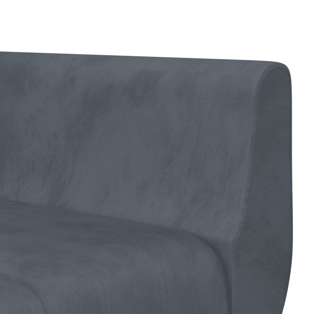 Καναπές Κρεβάτι Γωνιακός Σκ. Γκρι 275 x 140 x 70 εκ. Βελούδινος