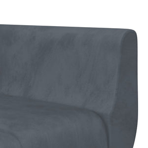 Καναπές Κρεβάτι Γωνιακός Σκ. Γκρι 275 x 140 x 70 εκ. Βελούδινος