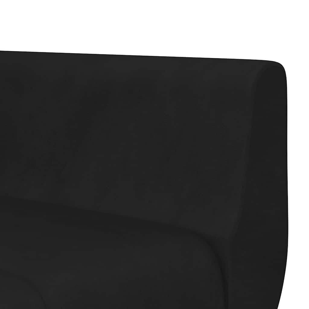 Καναπές Κρεβάτι Γωνιακός Μαύρος 275 x 140 x 70 εκ. Βελούδινος