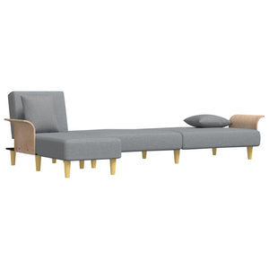 Καναπές Κρεβάτι Γωνιακός Αν. Γκρι 279x140x70 εκ. Υφασμάτινος