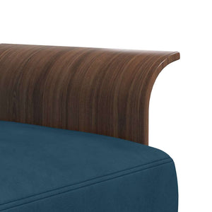 Καναπές Κρεβάτι Γωνιακός Μπλε 279 x 140 x 70 εκ. Βελούδινος