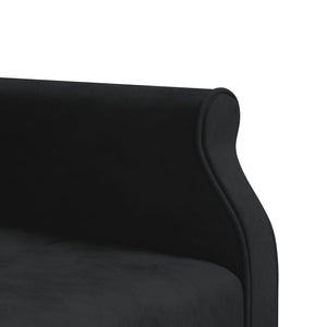 Καναπές Κρεβάτι Γωνιακός Μαύρος 271 x 140 x 70 εκ. Βελούδινος