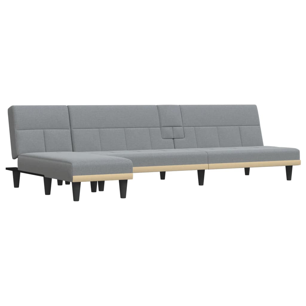 Καναπές Κρεβάτι Γωνιακός Αν. Γκρι 255x140x70 εκ. Υφασμάτινος - Pakobazaar