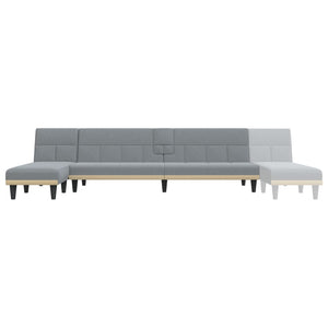 Καναπές Κρεβάτι Γωνιακός Αν. Γκρι 255x140x70 εκ. Υφασμάτινος - Pakobazaar