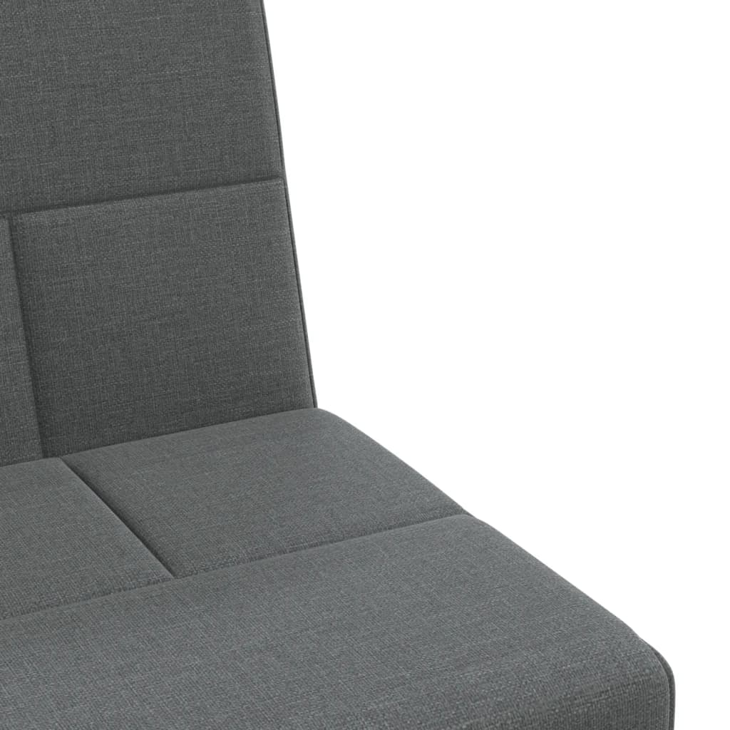 Καναπές Κρεβάτι Γωνιακός Σκούρο Γκρι 255x140x70 εκ. Υφασμάτινος