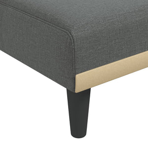 Καναπές Κρεβάτι Γωνιακός Σκούρο Γκρι 255x140x70 εκ. Υφασμάτινος