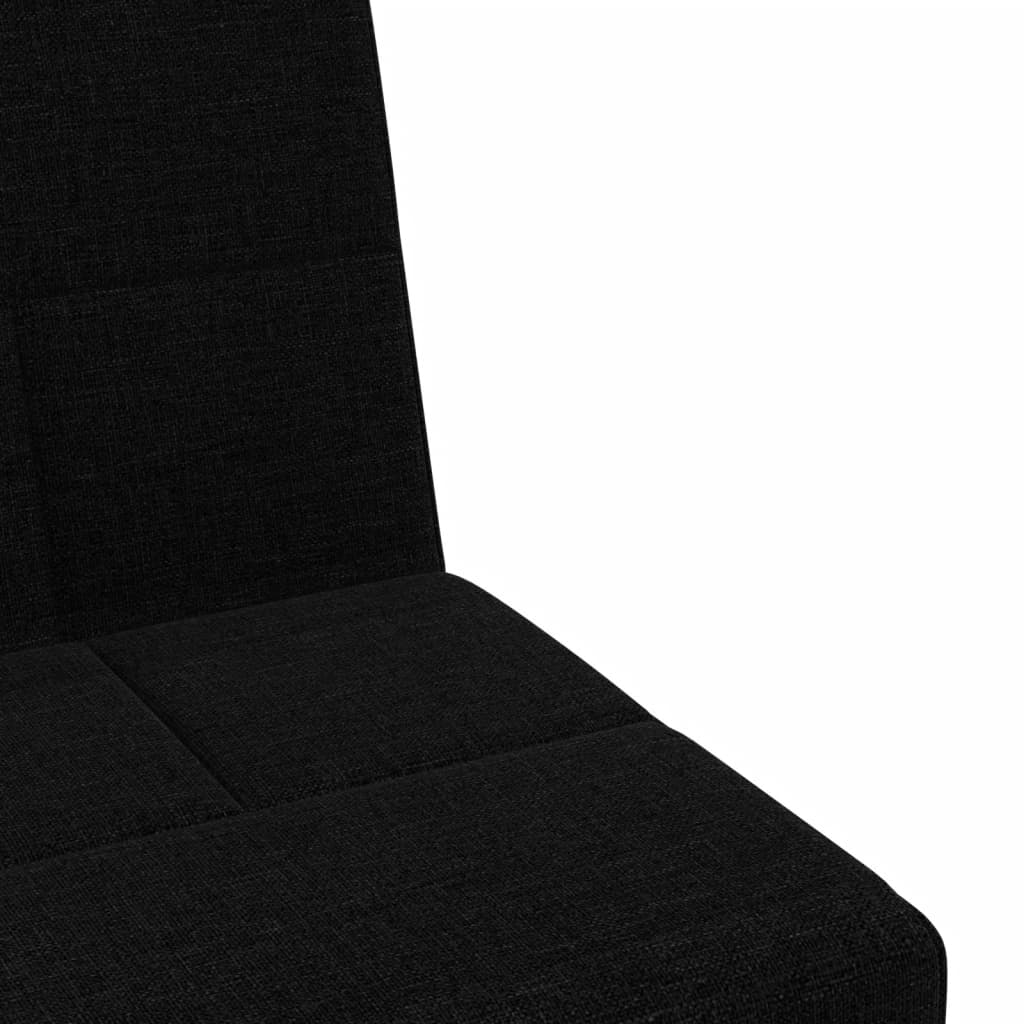 Καναπές Κρεβάτι Γωνιακός Μαύρος 255x140x70 εκ. Υφασμάτινος - Pakobazaar