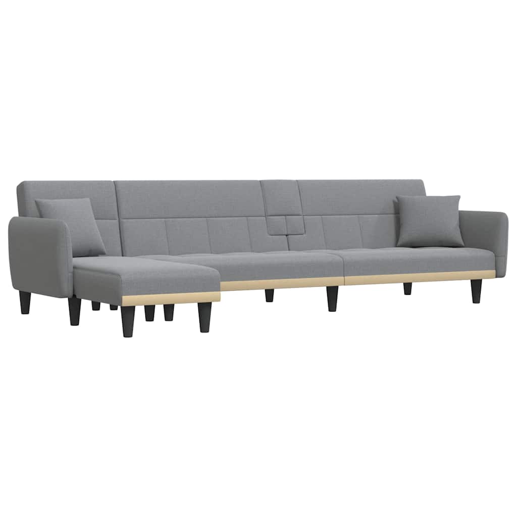 Καναπές Κρεβάτι Γωνιακός Αν. Γκρι 275x140x70 εκ. Υφασμάτινος - Pakobazaar