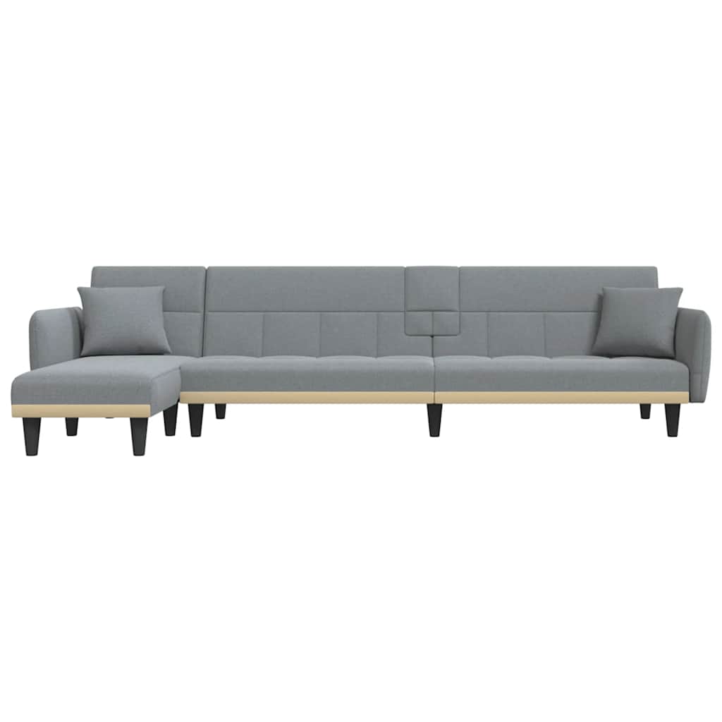 Καναπές Κρεβάτι Γωνιακός Αν. Γκρι 275x140x70 εκ. Υφασμάτινος - Pakobazaar