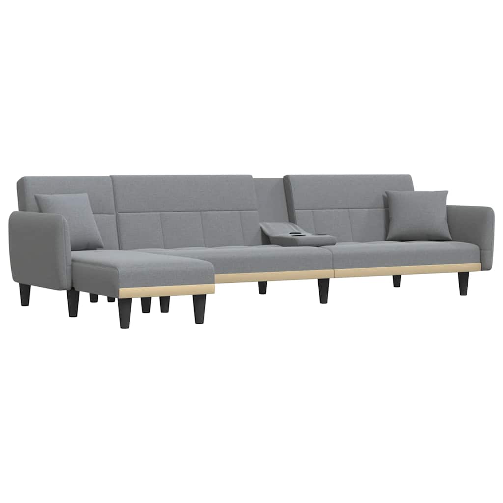 Καναπές Κρεβάτι Γωνιακός Αν. Γκρι 275x140x70 εκ. Υφασμάτινος - Pakobazaar