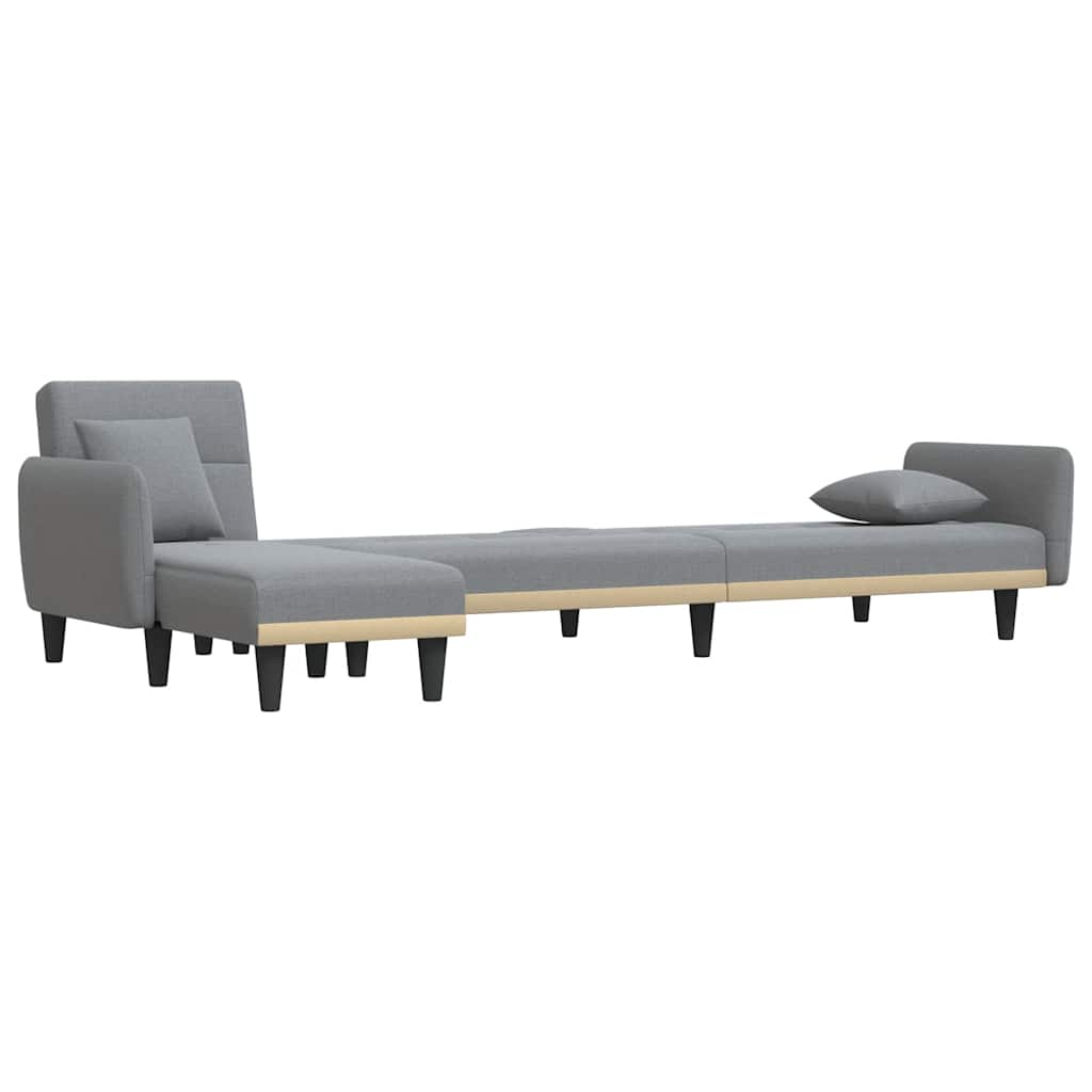 Καναπές Κρεβάτι Γωνιακός Αν. Γκρι 275x140x70 εκ. Υφασμάτινος - Pakobazaar