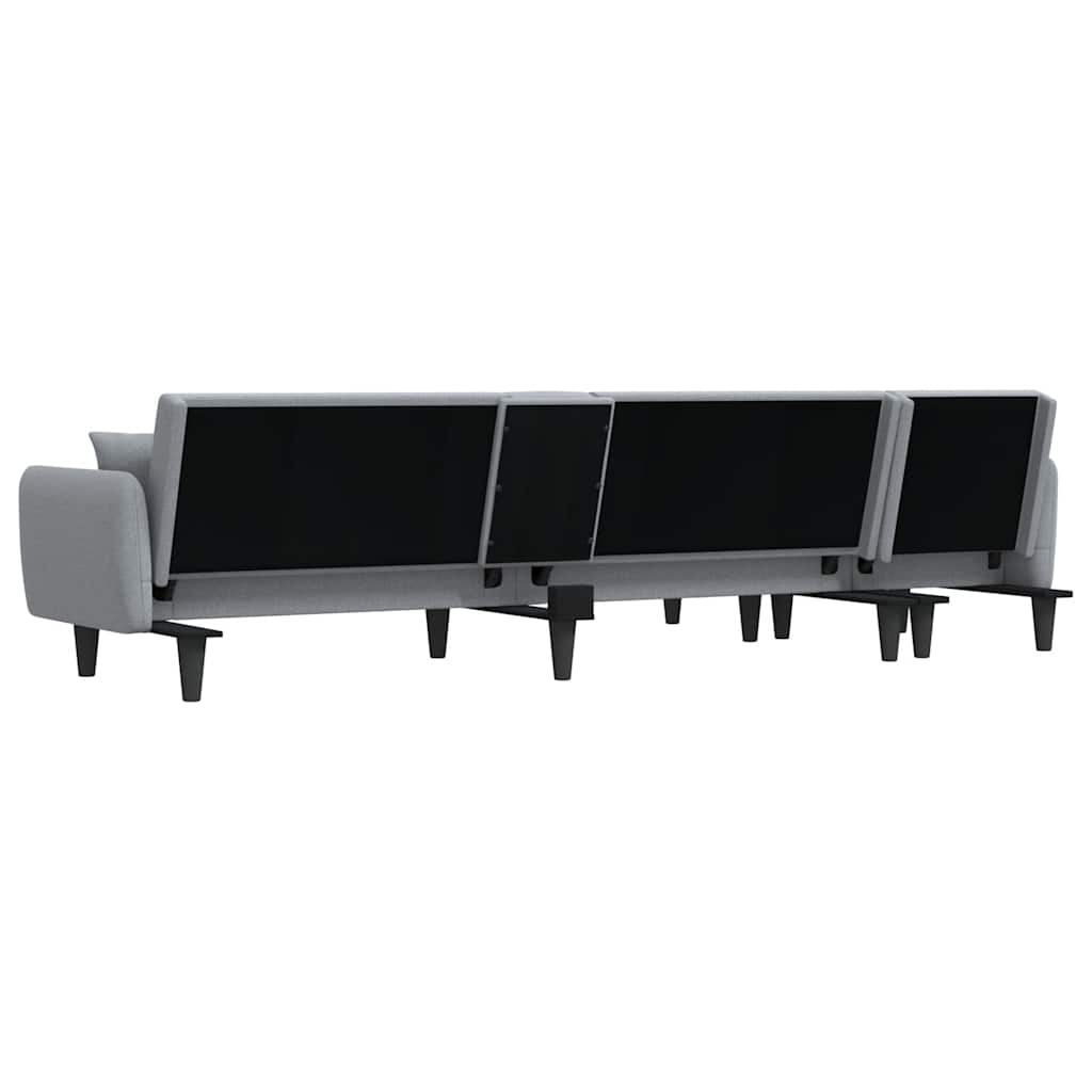 Καναπές Κρεβάτι Γωνιακός Αν. Γκρι 275x140x70 εκ. Υφασμάτινος - Pakobazaar