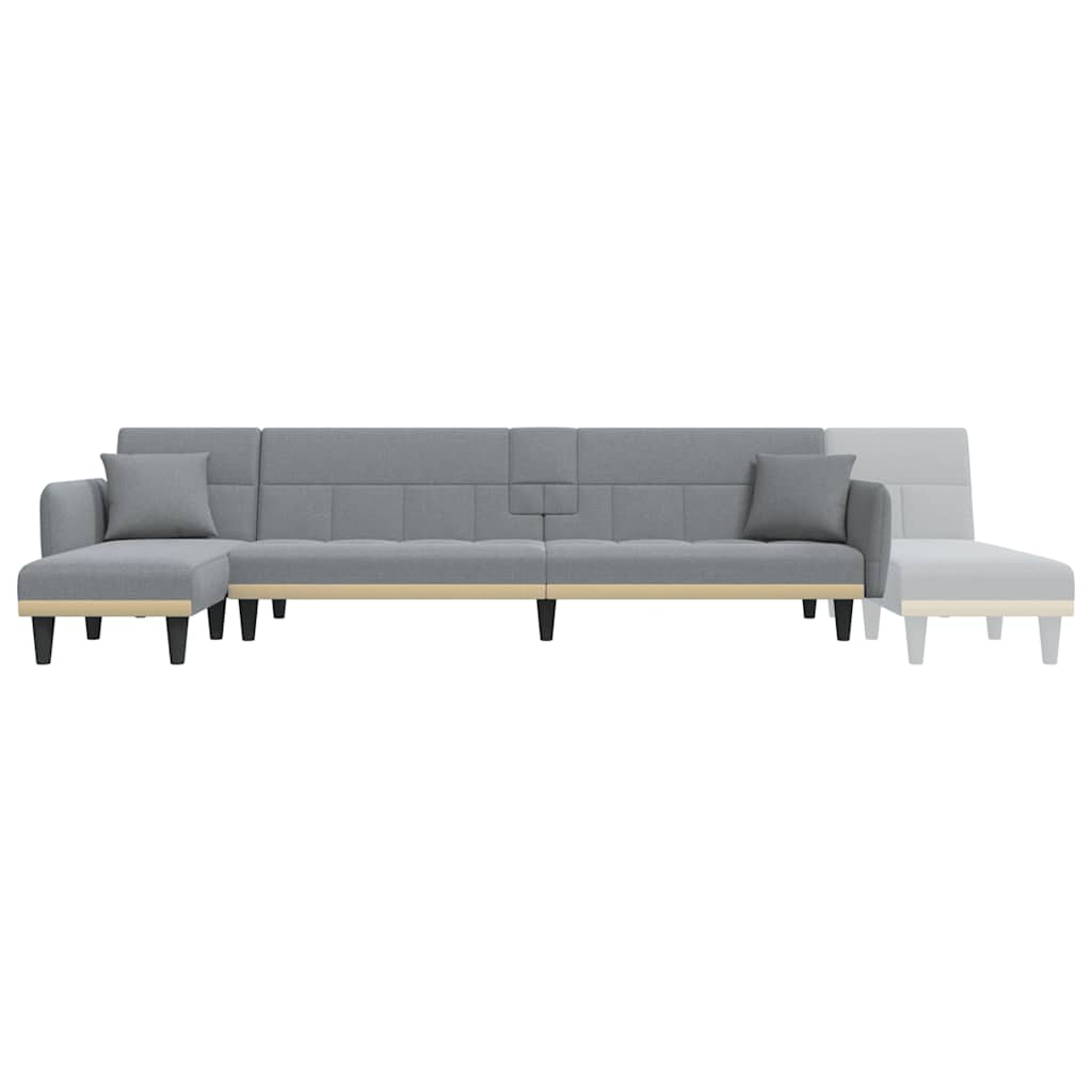 Καναπές Κρεβάτι Γωνιακός Αν. Γκρι 275x140x70 εκ. Υφασμάτινος - Pakobazaar
