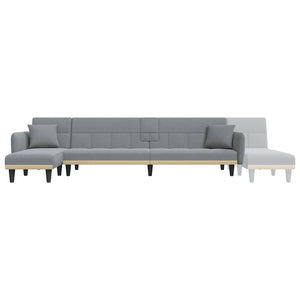 Καναπές Κρεβάτι Γωνιακός Αν. Γκρι 275x140x70 εκ. Υφασμάτινος - Pakobazaar