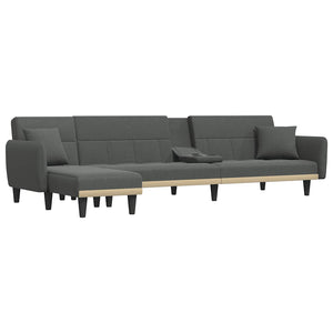 Καναπές Κρεβάτι Γωνιακός Σκ. Γκρι 275x140x70 εκ. Υφασμάτινος