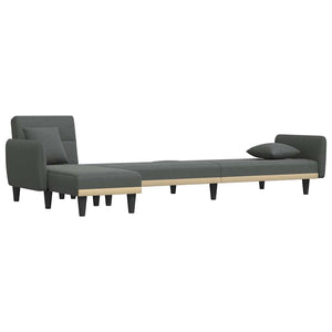 Καναπές Κρεβάτι Γωνιακός Σκ. Γκρι 275x140x70 εκ. Υφασμάτινος