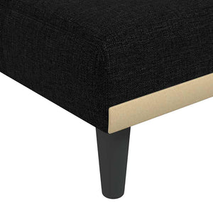 Καναπές Κρεβάτι Γωνιακός Μαύρος 275 x 140 x 70 εκ. Υφασμάτινος - Pakobazaar
