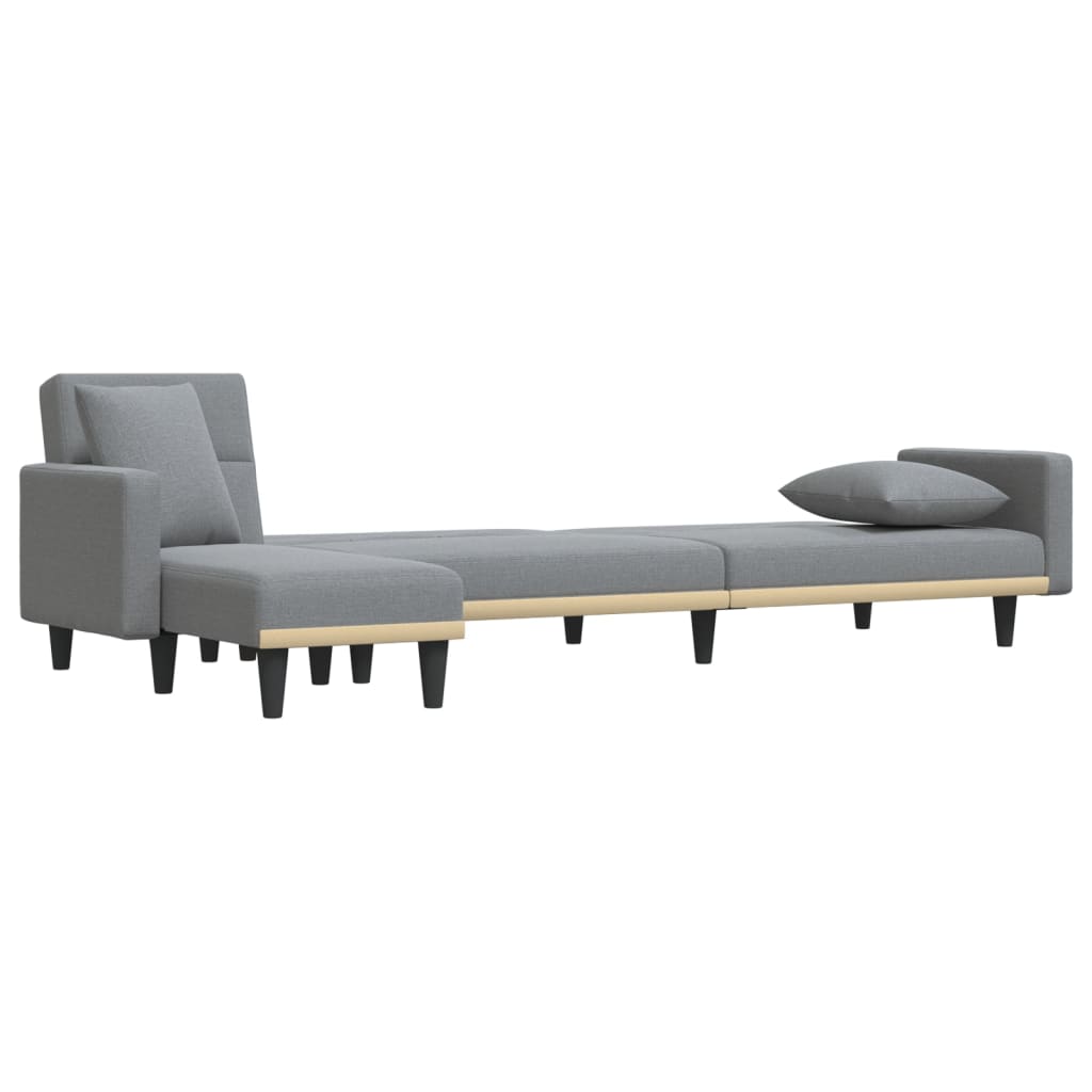 Καναπές Κρεβάτι Γωνιακός Αν. Γκρι 275x140x70 εκ. Υφασμάτινος