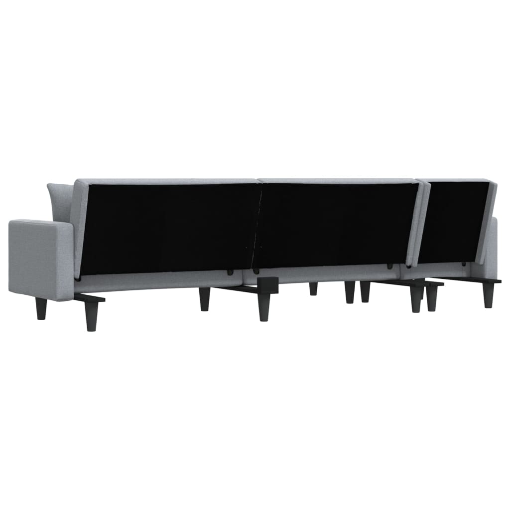Καναπές Κρεβάτι Γωνιακός Αν. Γκρι 275x140x70 εκ. Υφασμάτινος