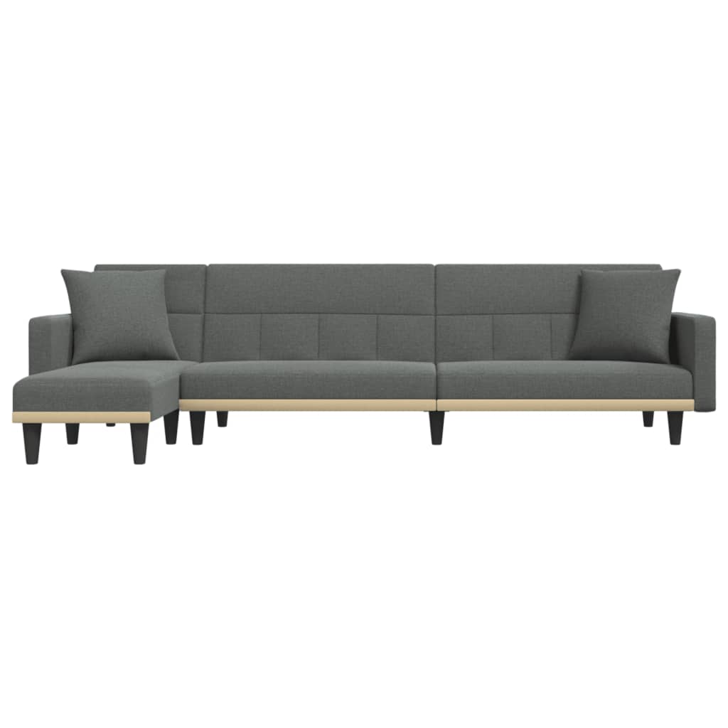 Καναπές Κρεβάτι Γωνιακός Σκ. Γκρι 275x140x70 εκ. Υφασμάτινος