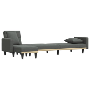 Καναπές Κρεβάτι Γωνιακός Σκ. Γκρι 275x140x70 εκ. Υφασμάτινος