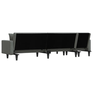 Καναπές Κρεβάτι Γωνιακός Σκ. Γκρι 275x140x70 εκ. Υφασμάτινος
