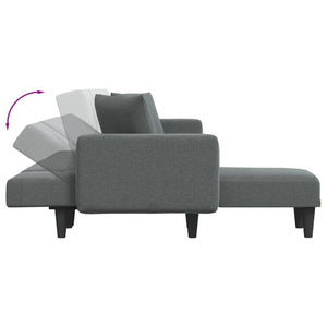 Καναπές Κρεβάτι Γωνιακός Σκ. Γκρι 275x140x70 εκ. Υφασμάτινος