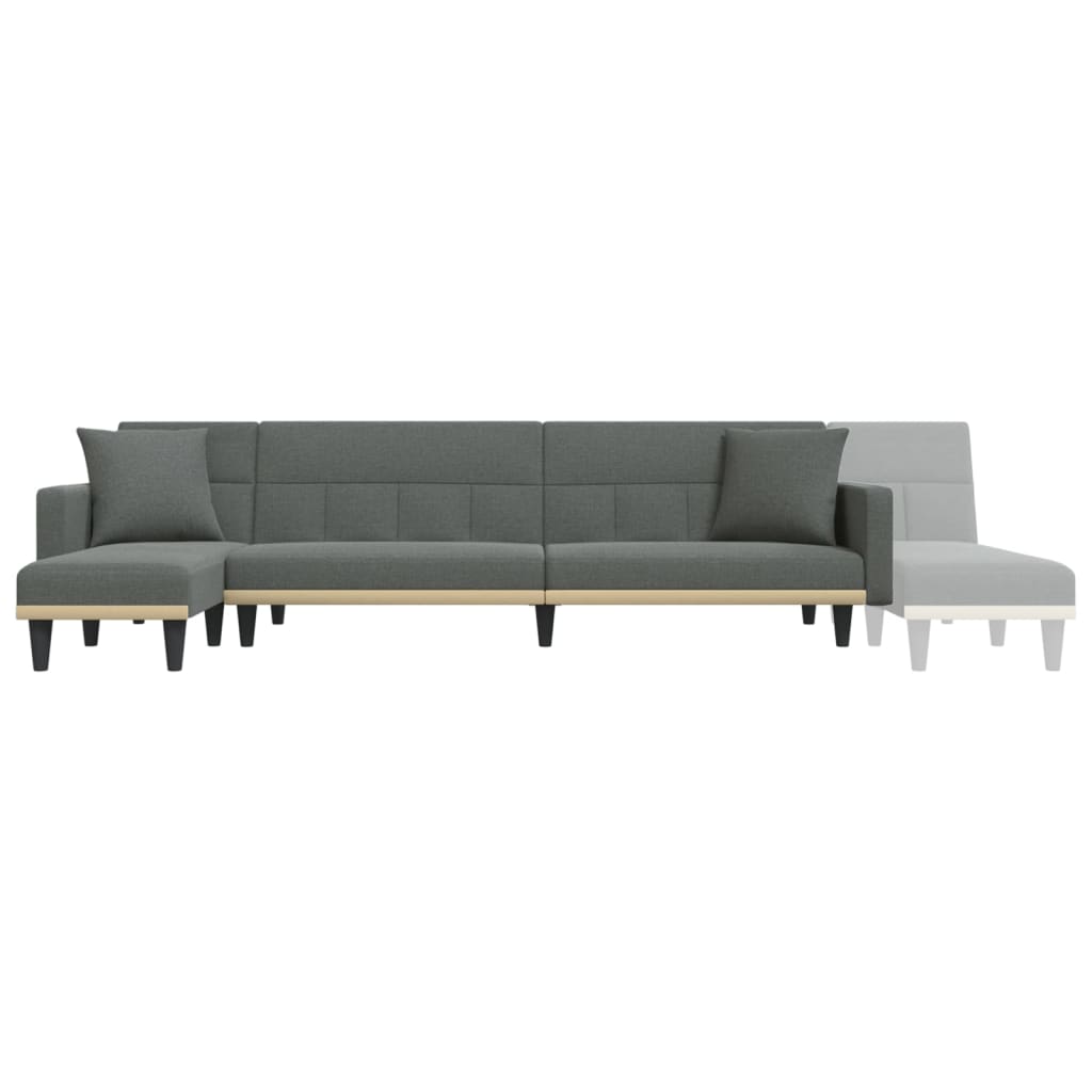 Καναπές Κρεβάτι Γωνιακός Σκ. Γκρι 275x140x70 εκ. Υφασμάτινος