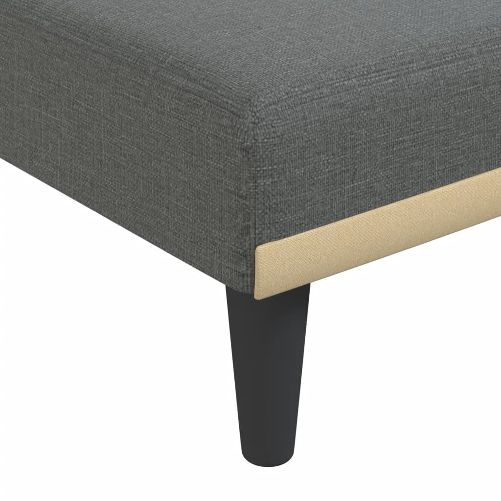 Καναπές Κρεβάτι Γωνιακός Σκ. Γκρι 275x140x70 εκ. Υφασμάτινος