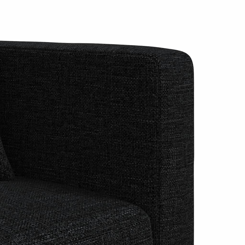 Καναπές Κρεβάτι Γωνιακός Μαύρος 275 x 140 x 70 εκ. Υφασμάτινος