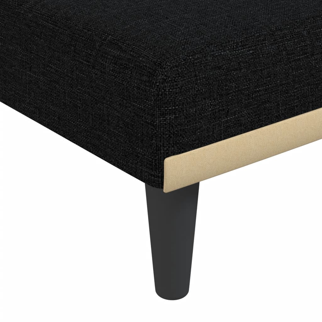 Καναπές Κρεβάτι Γωνιακός Μαύρος 275 x 140 x 70 εκ. Υφασμάτινος