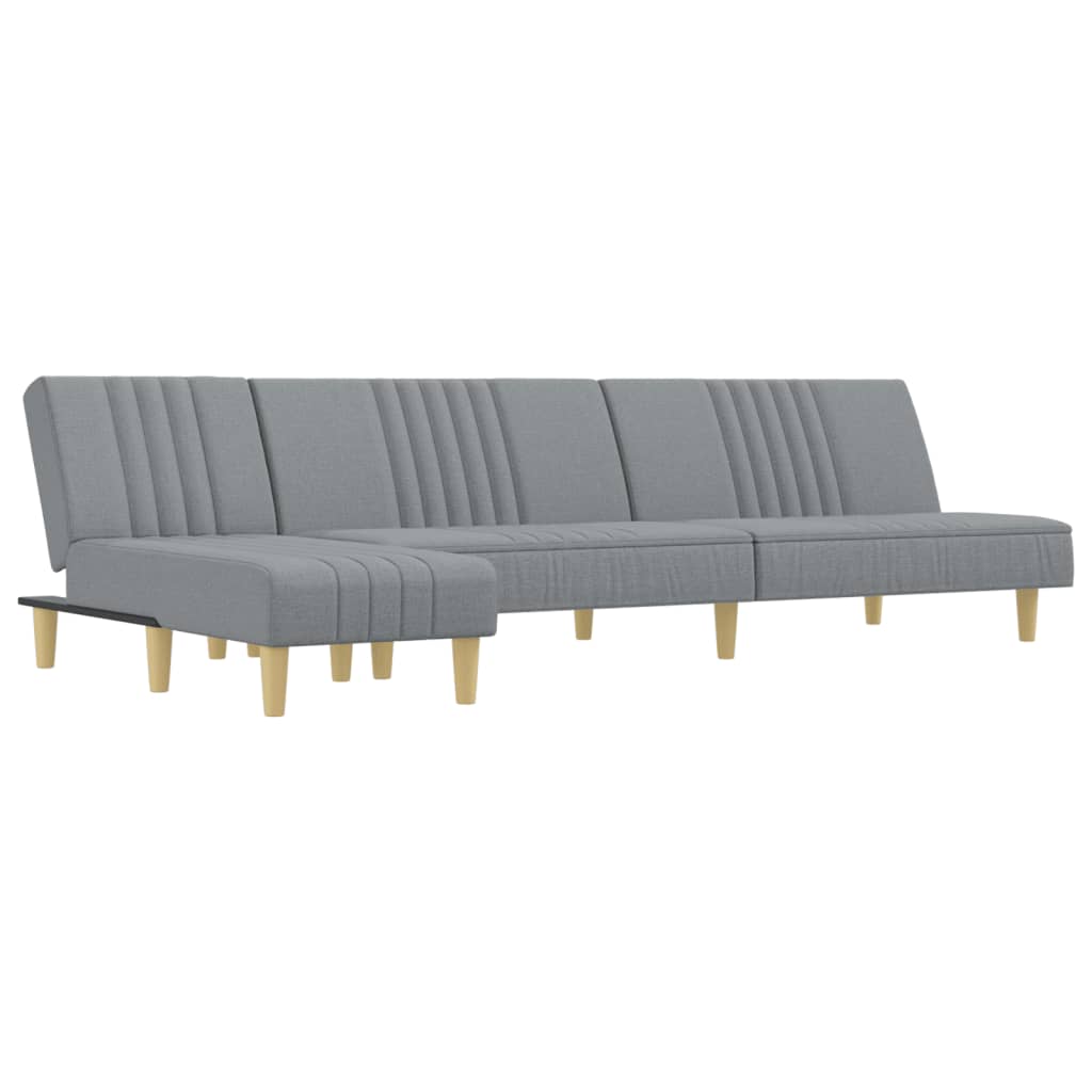 Καναπές Κρεβάτι Γωνιακός Αν. Γκρι 255x140x70 εκ. Υφασμάτινος