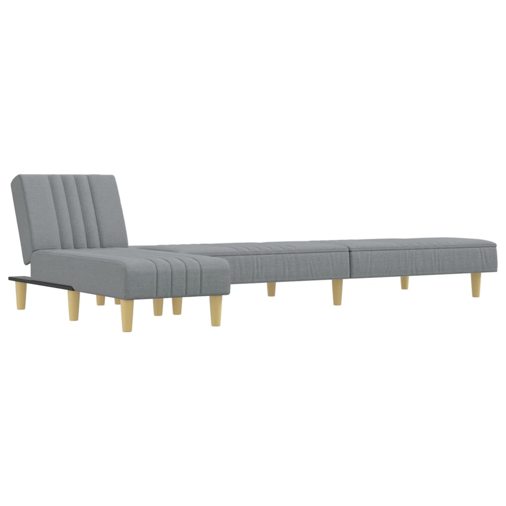 Καναπές Κρεβάτι Γωνιακός Αν. Γκρι 255x140x70 εκ. Υφασμάτινος
