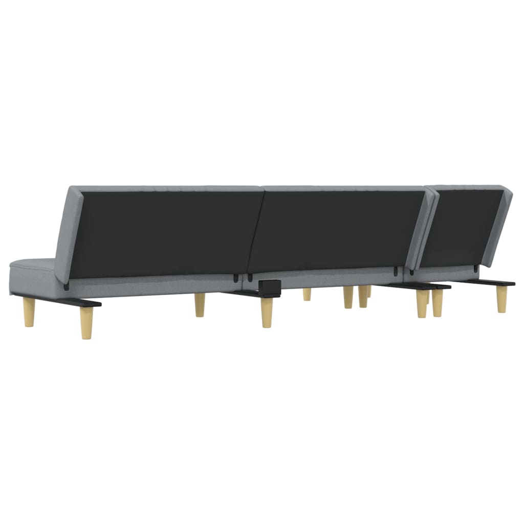 Καναπές Κρεβάτι Γωνιακός Αν. Γκρι 255x140x70 εκ. Υφασμάτινος