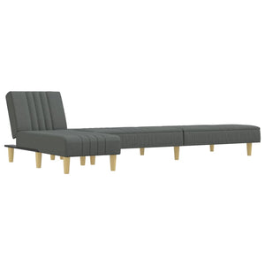 Καναπές Κρεβάτι Γωνιακός Σκ. Γκρι 255x140x70 εκ. Υφασμάτινος - Pakobazaar