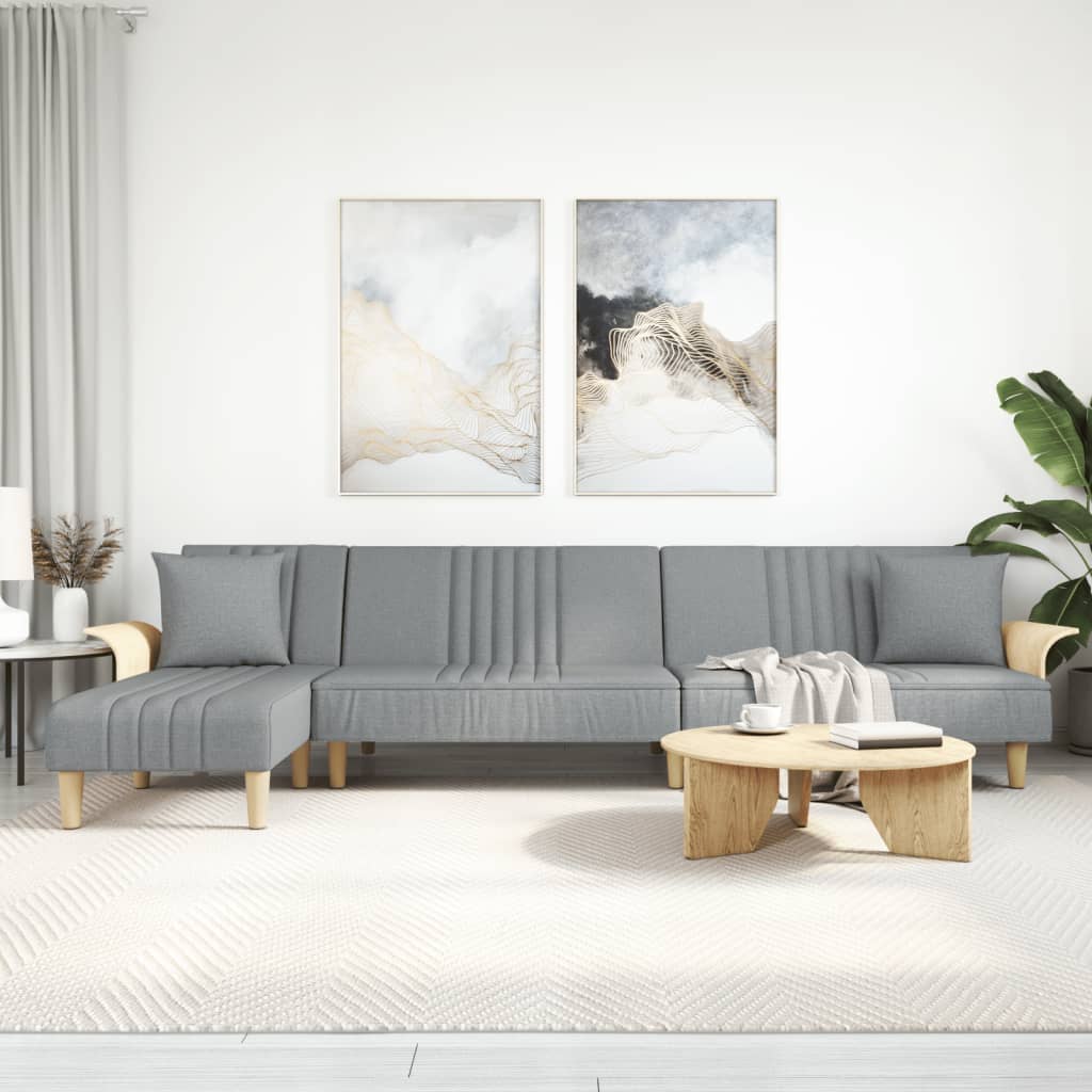 Καναπές Κρεβάτι Γωνιακός Αν. Γκρι 279x140x70 εκ. Υφασμάτινος - Pakobazaar