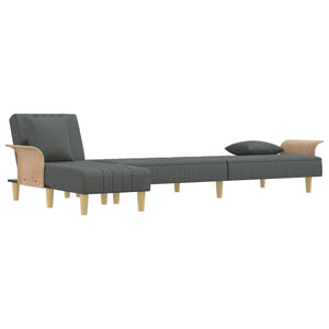 Καναπές Κρεβάτι Γωνιακός Σκ. Γκρι 279x140x70 εκ. Υφασμάτινος