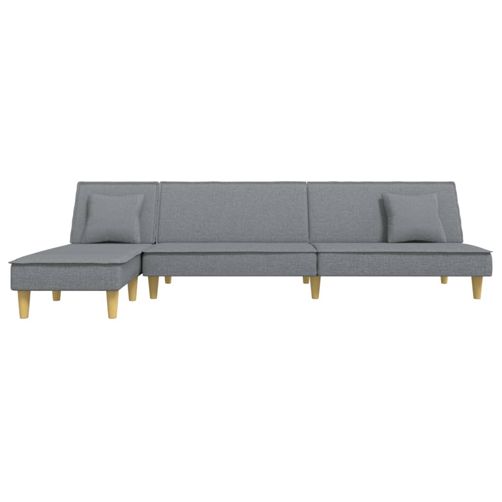 Καναπές Κρεβάτι Γωνιακός Αν. Γκρι 255x140x70 εκ. Υφασμάτινος