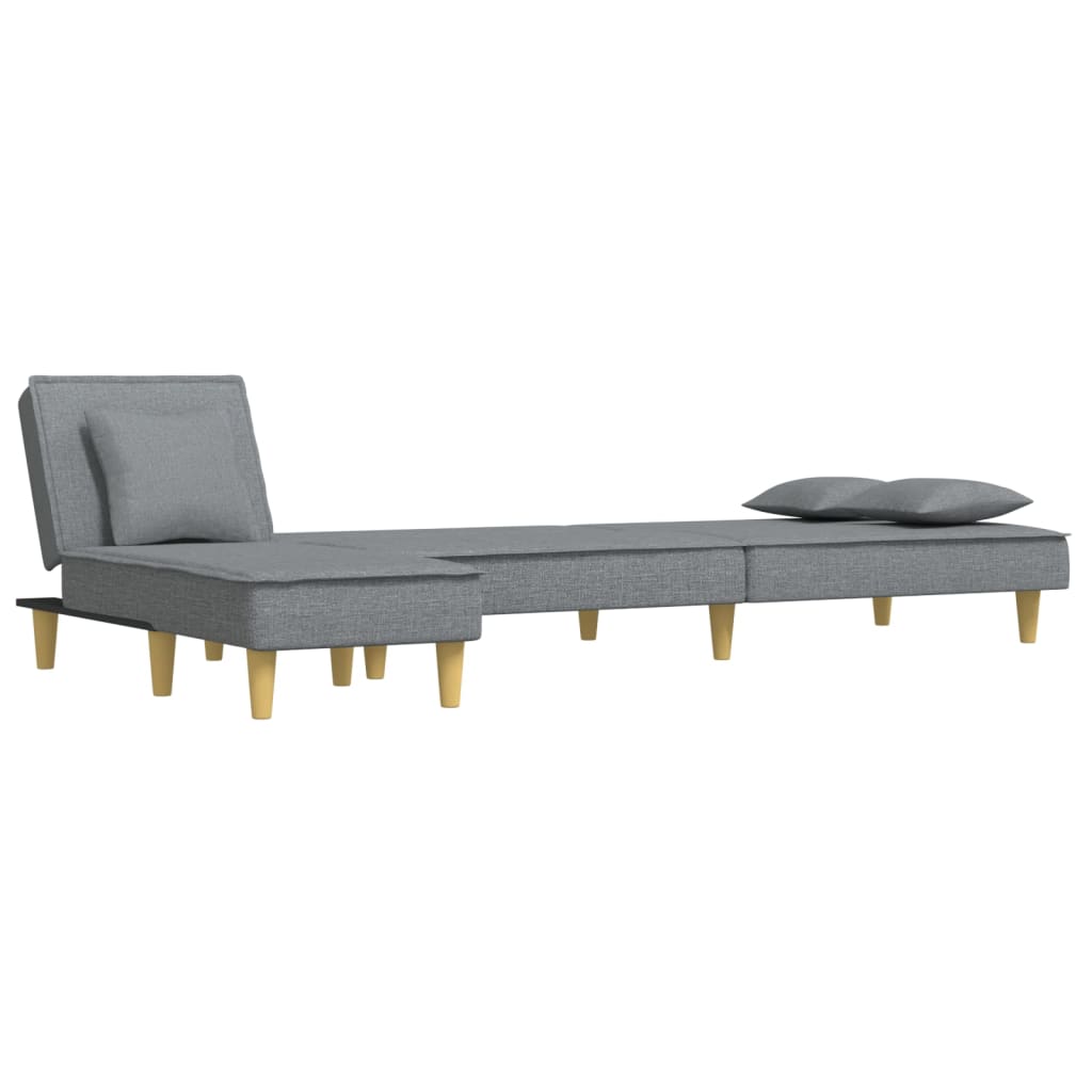 Καναπές Κρεβάτι Γωνιακός Αν. Γκρι 255x140x70 εκ. Υφασμάτινος