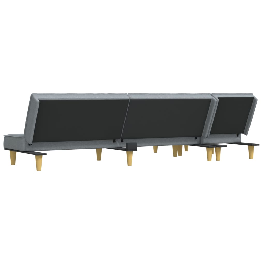 Καναπές Κρεβάτι Γωνιακός Αν. Γκρι 255x140x70 εκ. Υφασμάτινος