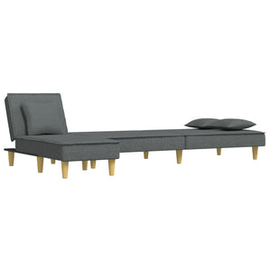 Καναπές Κρεβάτι Γωνιακός Σκούρο Γκρι 255x140x70 εκ. Υφασμάτινος