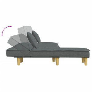 Καναπές Κρεβάτι Γωνιακός Σκούρο Γκρι 255x140x70 εκ. Υφασμάτινος