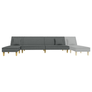 Καναπές Κρεβάτι Γωνιακός Σκούρο Γκρι 255x140x70 εκ. Υφασμάτινος