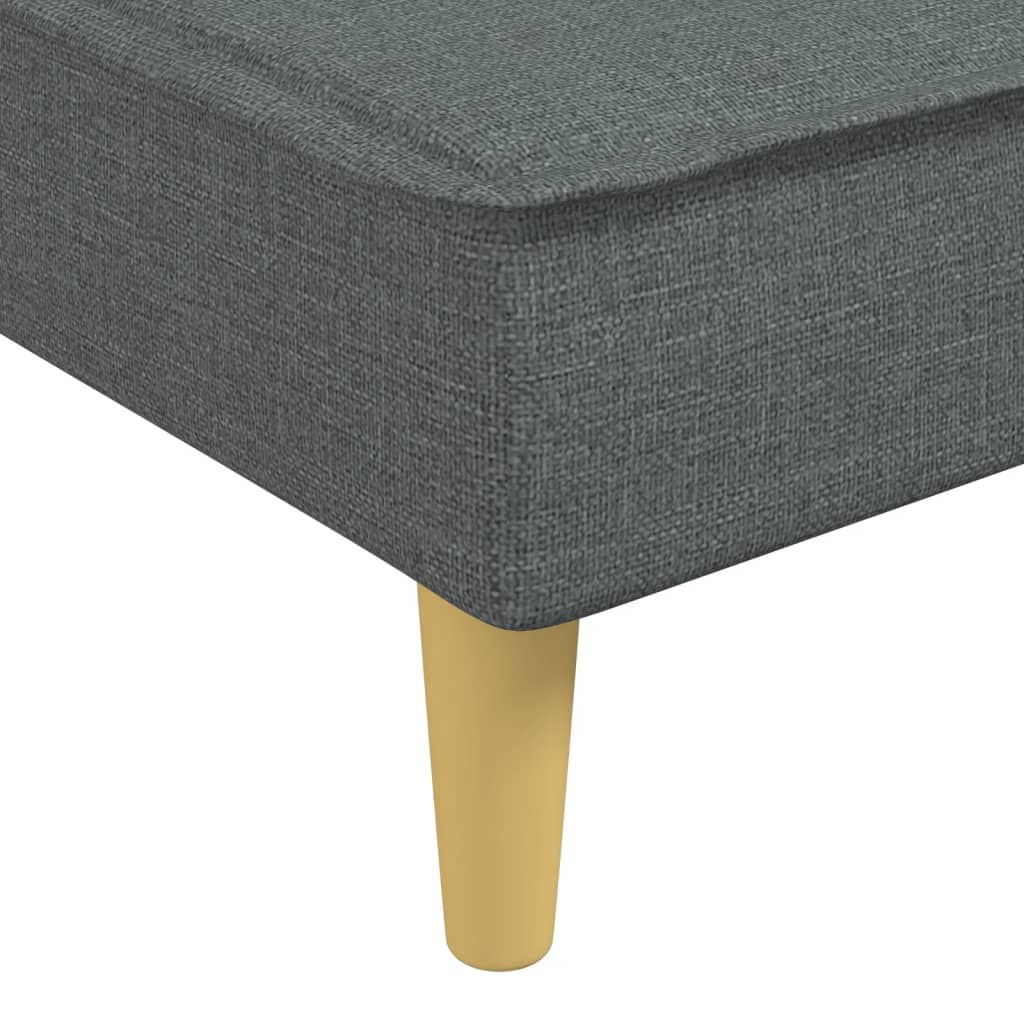 Καναπές Κρεβάτι Γωνιακός Σκούρο Γκρι 255x140x70 εκ. Υφασμάτινος