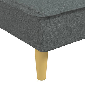 Καναπές Κρεβάτι Γωνιακός Σκούρο Γκρι 255x140x70 εκ. Υφασμάτινος