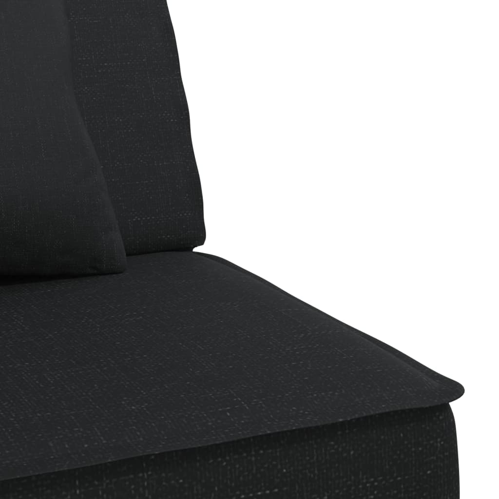 Καναπές Κρεβάτι Γωνιακός Μαύρος 255x140x70 εκ. Υφασμάτινος - Pakobazaar