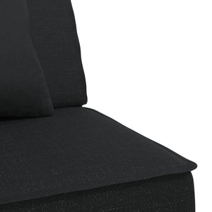 Καναπές Κρεβάτι Γωνιακός Μαύρος 255x140x70 εκ. Υφασμάτινος - Pakobazaar